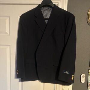 Stafford Navy Men's Blazer with Gold Buttons